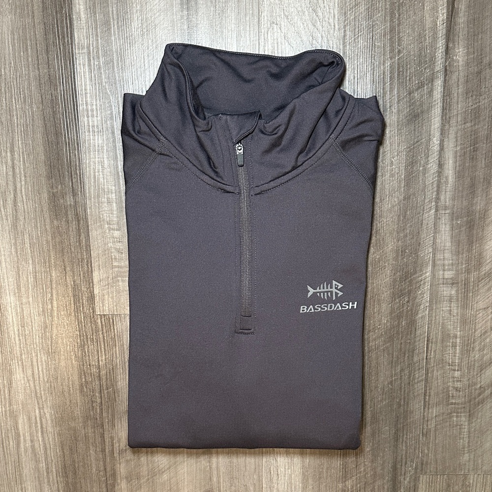 Bassdash Fleece Quarter-Zip Pullover - Large